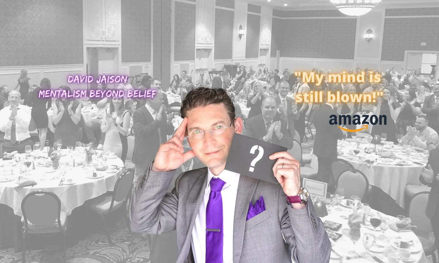 Guests reacting with amazement at a private event