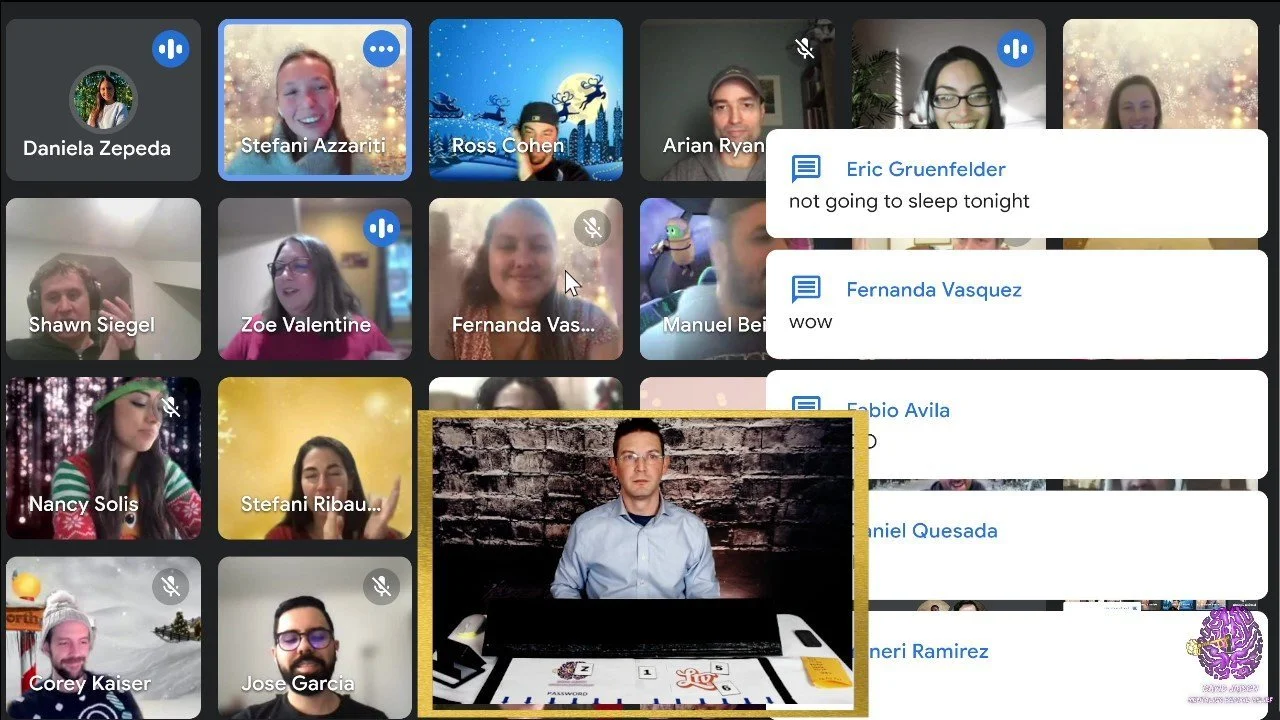 David Jaison performing virtual mentalism over a video call